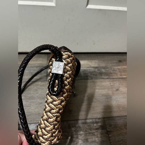 Brighton Vintage Brown Woven straw Braided leather strap Shoulder Bag ♥️ - Picture 9 of 9